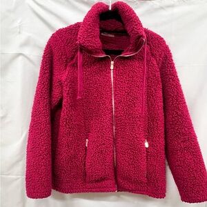 Adrienne Vittadini Sport Sherpa Teddy Jacket - Med